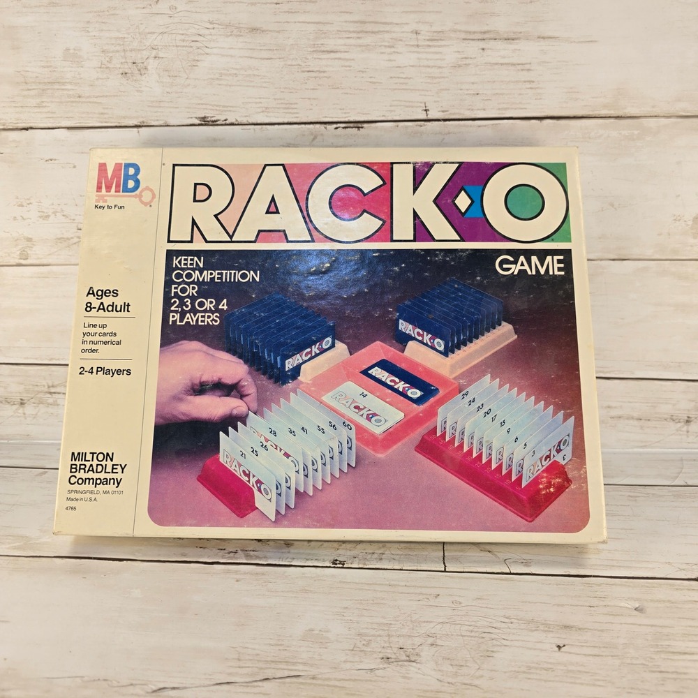 Vintage Rack-O Game Milton Bradley 1982 Retro Card Game 2-4 Players 4765